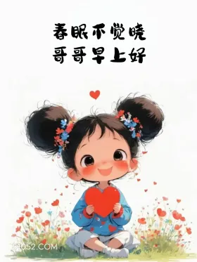 春眠不觉晓，哥哥早上好 小女孩 撩人 搞笑文案