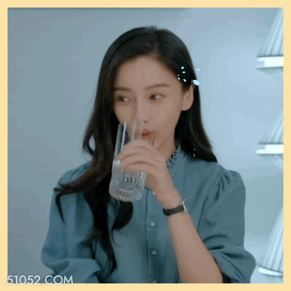 喝口水压压惊 明星表情包 杨颖 演员 搞笑表情