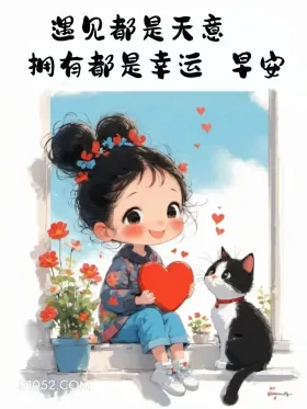 想见都是天意，拥有都是幸运 小女孩 撩人 搞笑文案