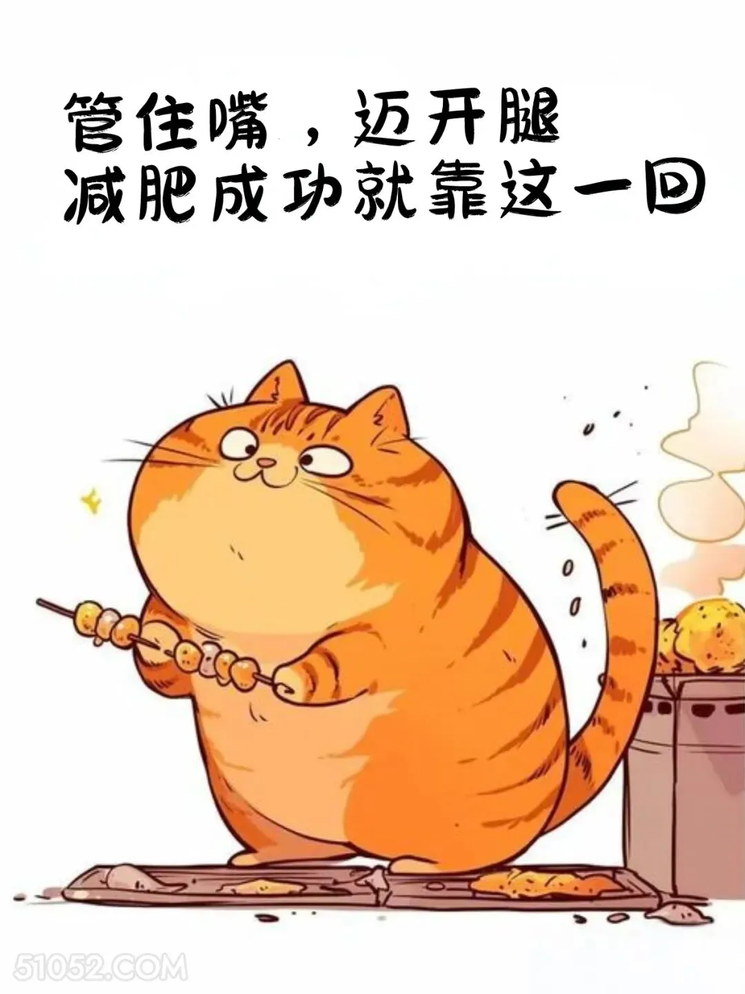 管住嘴迈开腿，减肥就靠这一回 猫猫 减肥 发朋友圈 搞笑文案