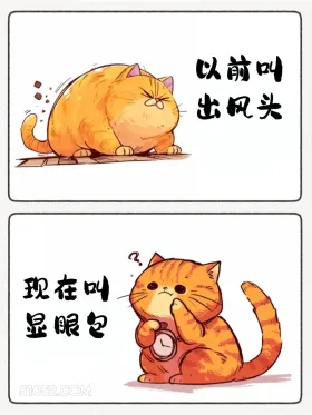 以前叫出风头 现在叫显眼包 猫猫 热梗 搞笑文案