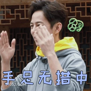 手足无措 明星表情包 何炅 支持人 搞笑表情