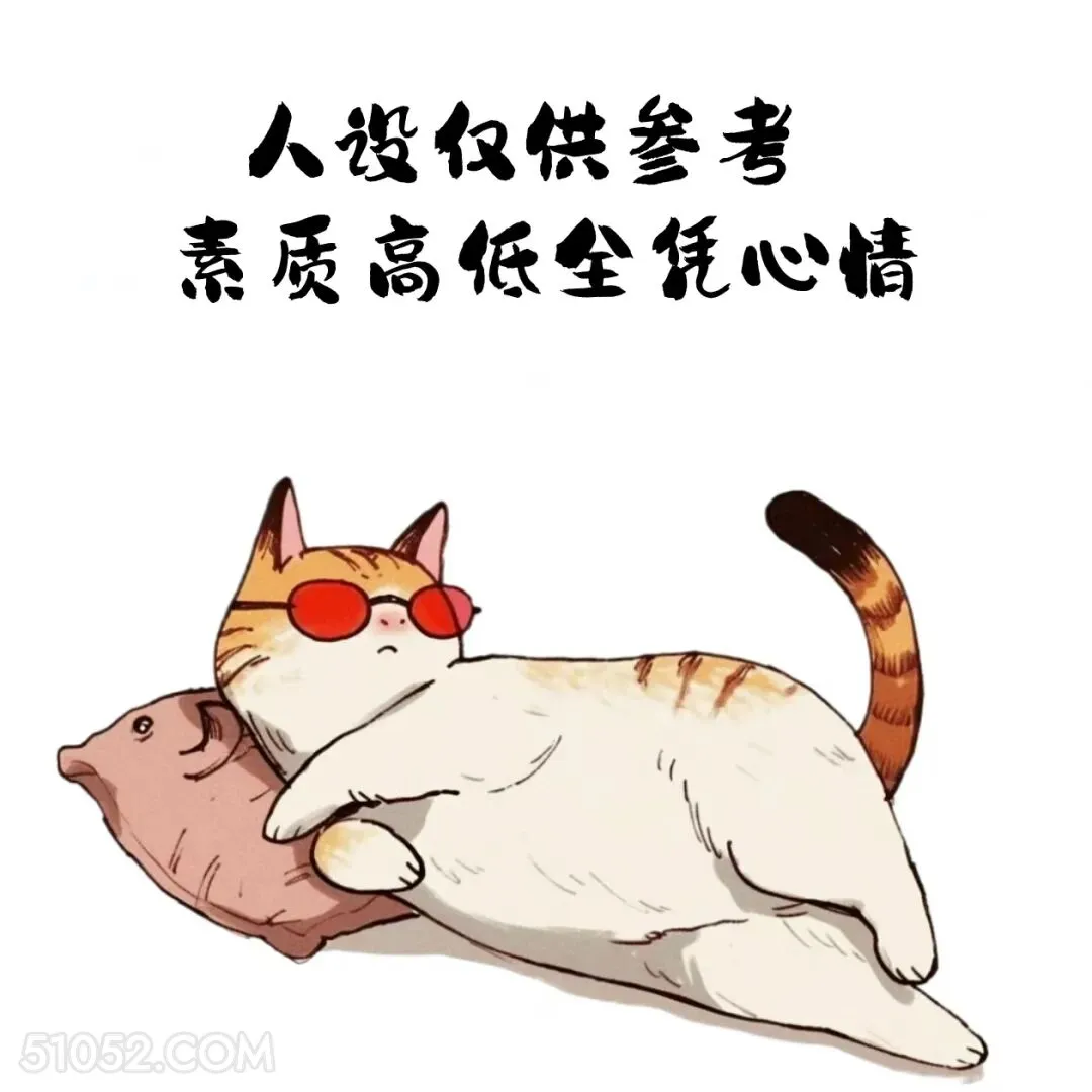 人设仅供参考，素质全凭心情 猫猫 合理但有病 搞笑文案