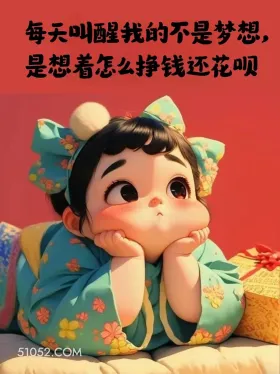 叫醒我的不是梦想，是挣钱还花呗 小胖子 贫穷 搞笑文案