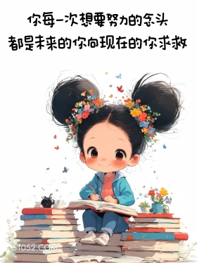 你每次努力的念头都是未来的你在求救 小女孩 精神支撑 走心文案