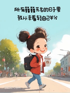 岌岌无名的日子里别看轻自己 小女孩 精神支撑 走心文案