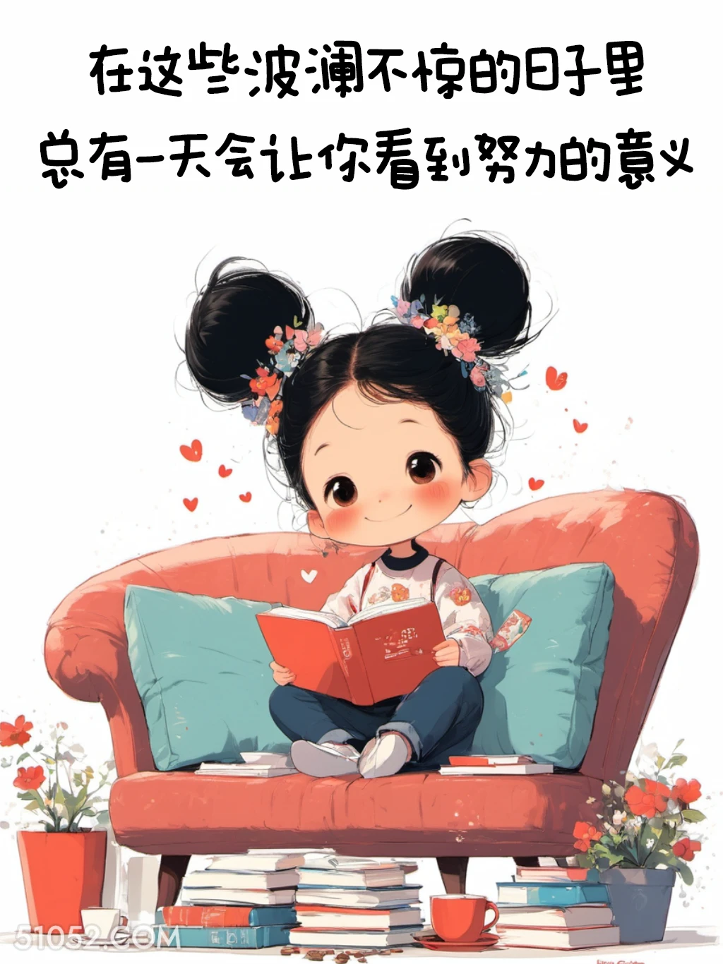 波澜不惊的日子里总有一天会看到努力的意义 小女孩 精神支撑 走心文案
