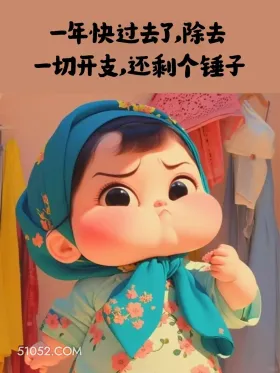 一年快过去了，除去开支还剩个锤子 小胖子 贫穷 搞笑文案