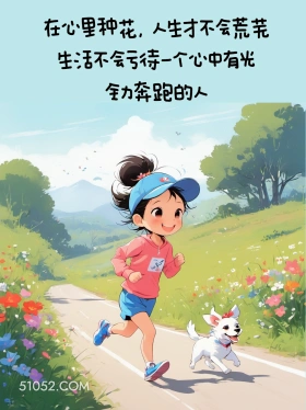 在心里种花，人生才不会荒芜 小女孩 精神支撑 走心文案