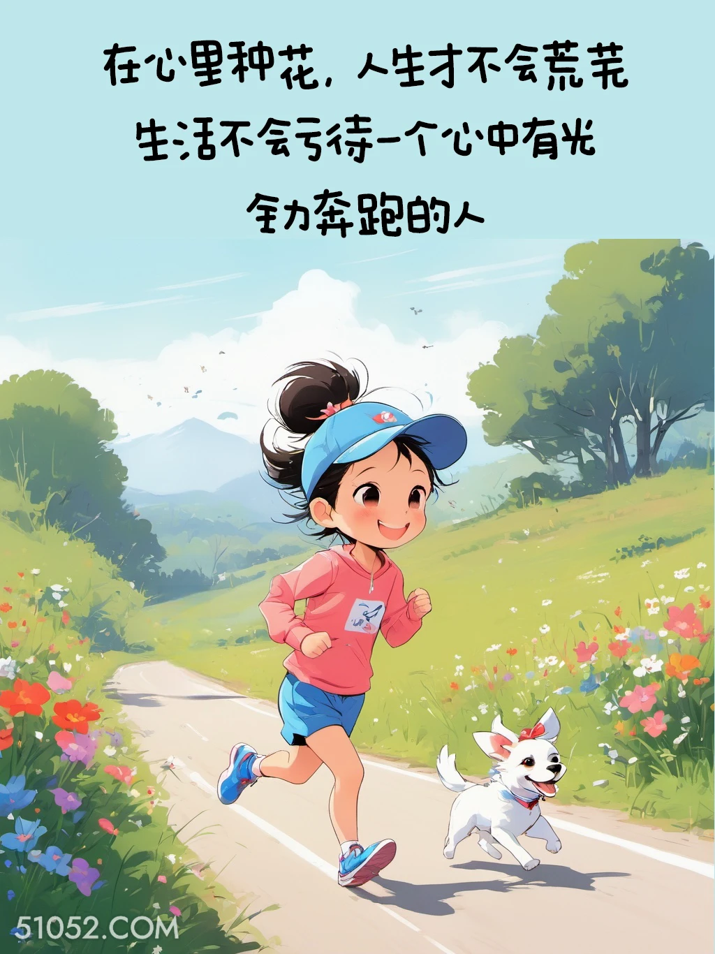 在心里种花，人生才不会荒芜 小女孩 精神支撑 走心文案