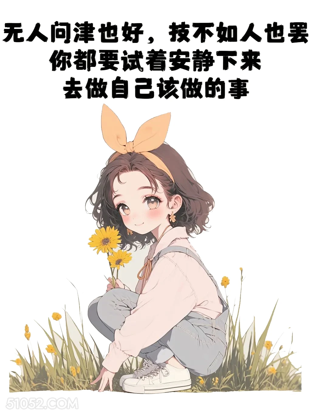 安静下来，做自己该做的 小女孩 精神支撑 走心文案