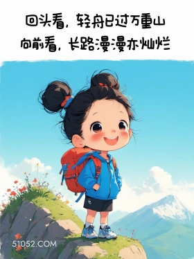 回头看，轻舟已过万重山 小女孩 精神支撑 走心文案