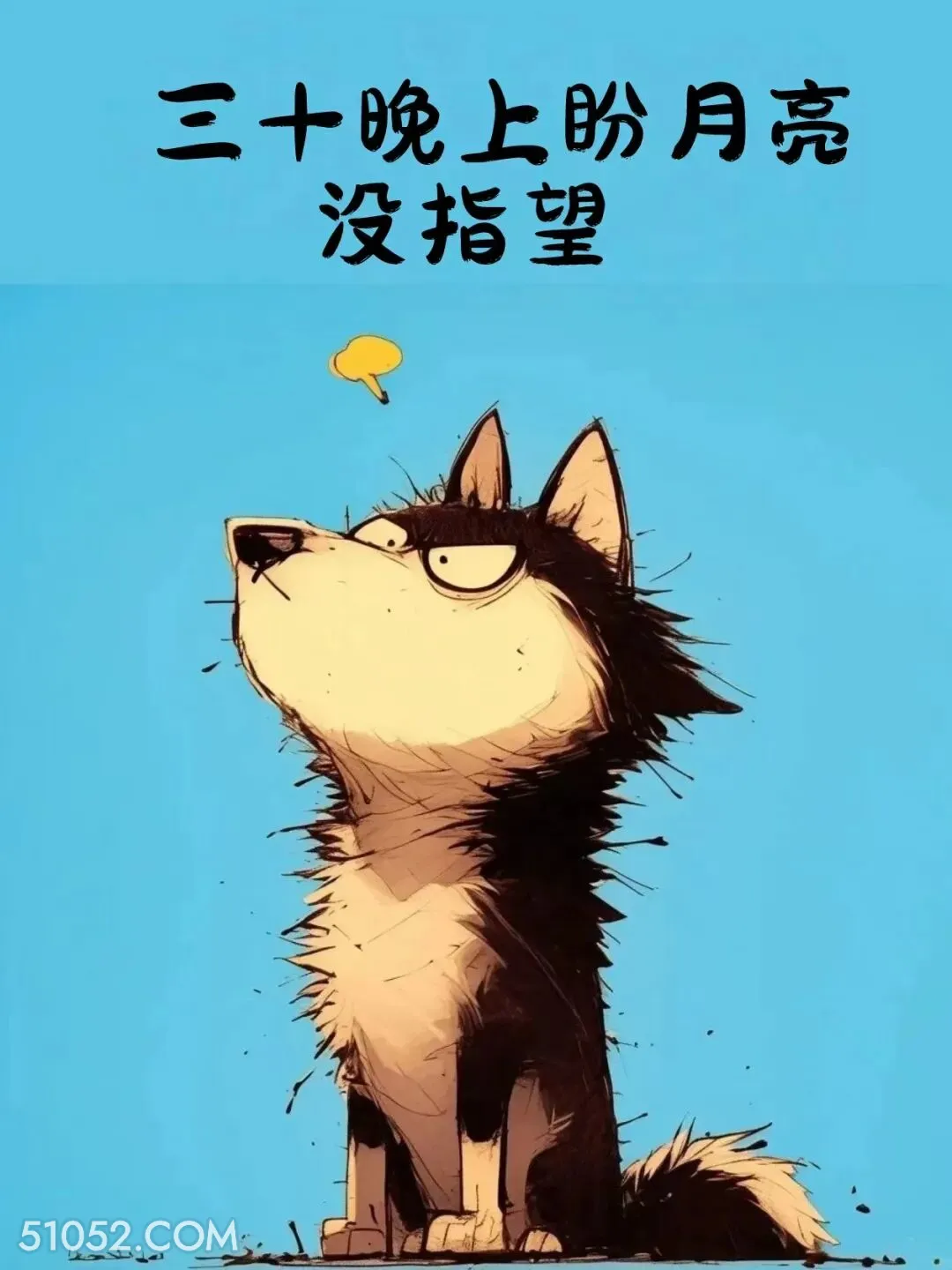 三十晚上盼月亮-没指望 小动物 歇后语 聊天套路 搞笑文案