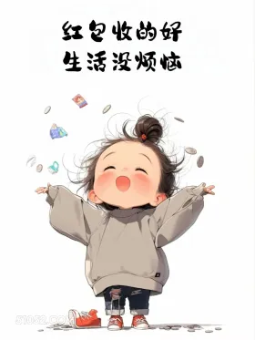 红包收的好生活没烦恼 小女孩 收红包 高情商答复 搞笑文案