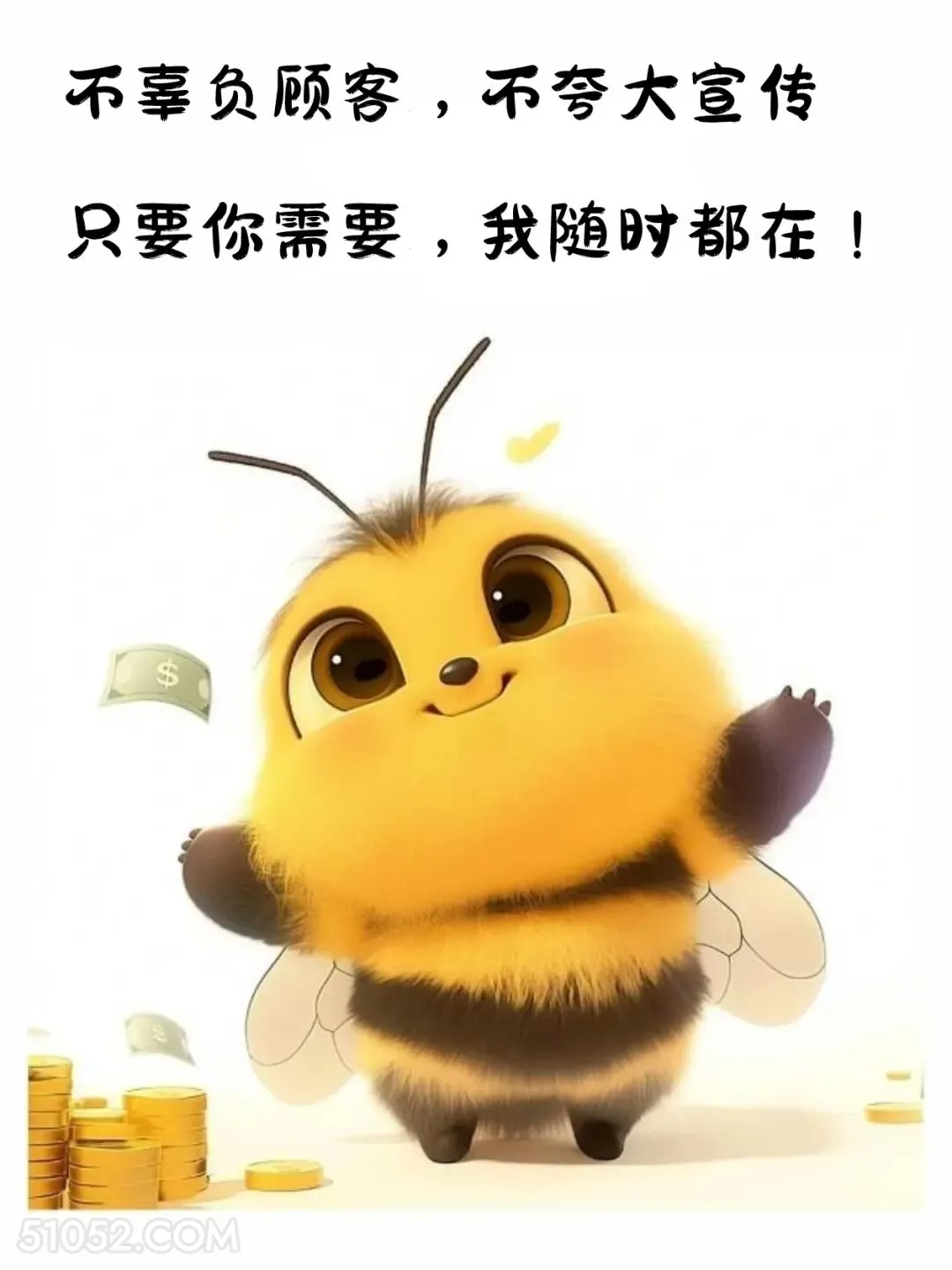 只要你需要我随时都在 小蜜蜂 打工人 营业图 发朋友圈 搞笑文案