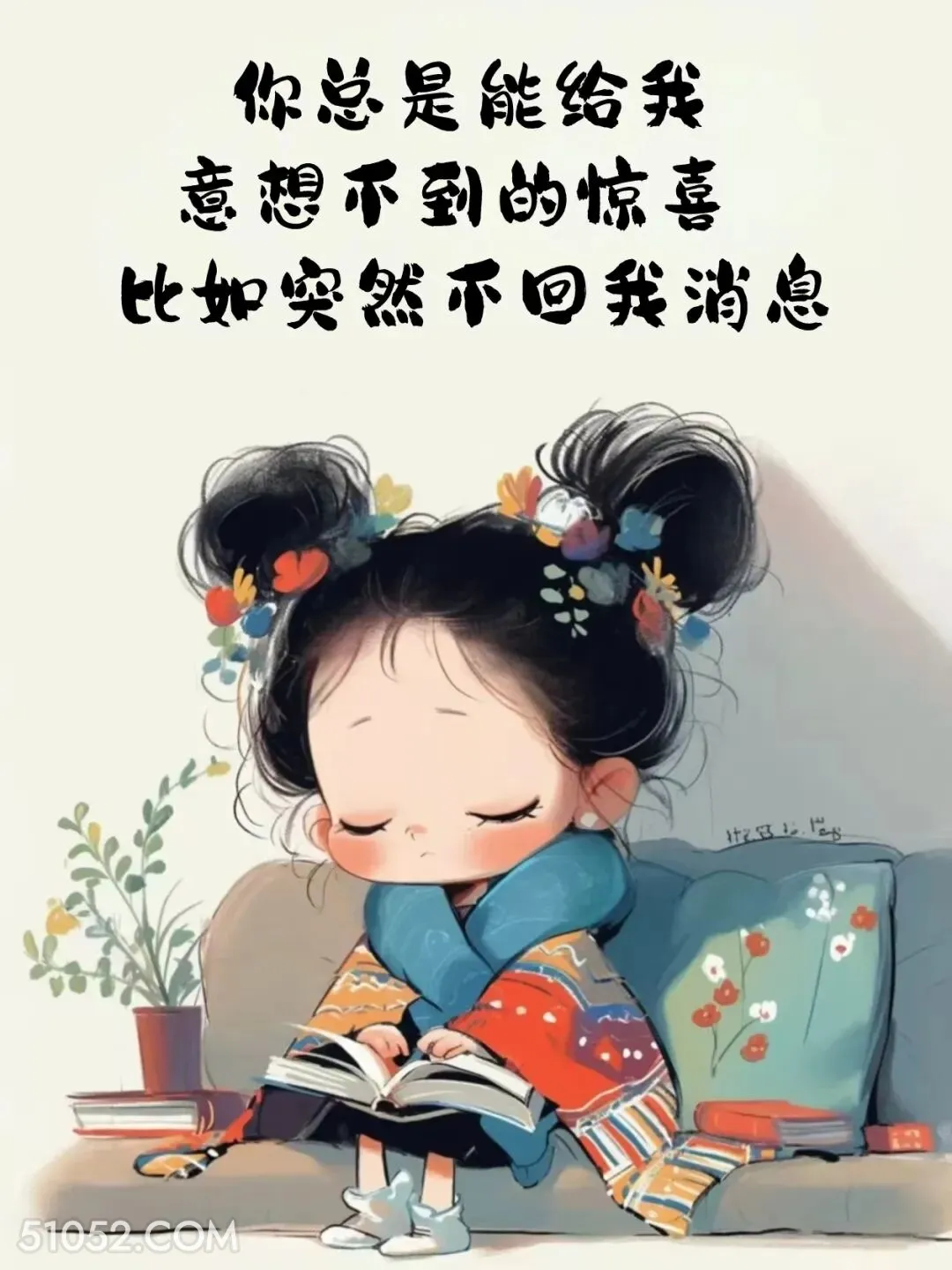 你总能突然给我惊喜，比如突然不回消息 小女孩 等回复 怼人文案