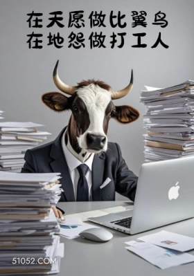 在天愿做比翼鸟，在地怨做打工人 牛头 牛马 打工人 热梗 搞笑文案