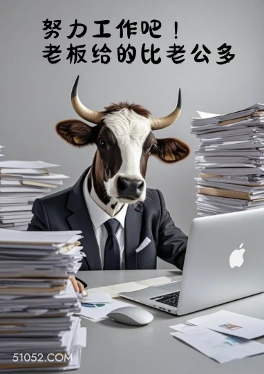 努力工作吧，老板给的比老公多 牛头 牛马 打工人 热梗 搞笑文案