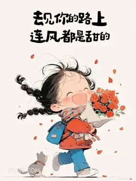 小女孩 撩汉 情话 情侣文案 去见你的路上 连风都是甜的 nn c o nn u