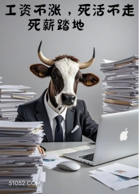 工资不涨，死活不走-死薪踏地 牛头 牛马 打工人 热梗 搞笑文案