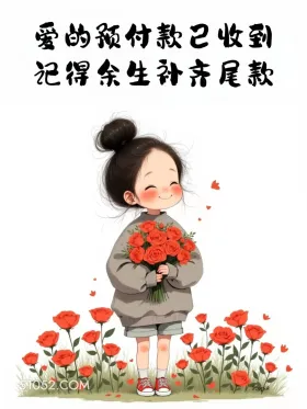 爱的预付款已收到 小女孩 收红包 高情商答复 搞笑文案