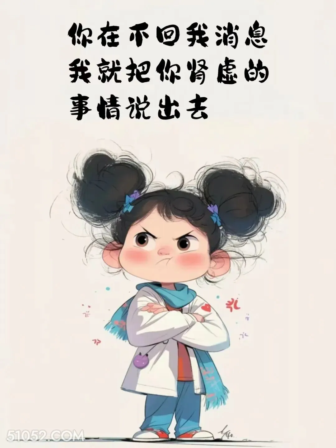 你再不回消息我把你肾虚的事说出去 小女孩 等回复 怼人文案