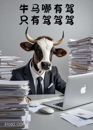 牛马哪有假，只有驾驾驾 牛头 牛马 打工人 热梗 搞笑文案