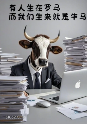 有人生在罗马，而我生来就是牛马 牛头 牛马 打工人 热梗 搞笑文案