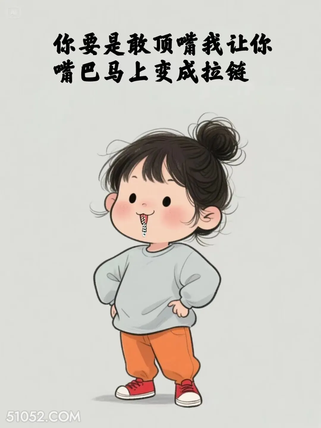 你要是敢顶嘴让你嘴巴变成拉链 小女孩 作精 骚话 撩汉 搞笑文案