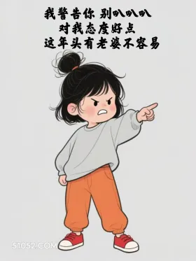 对我态度好点，这年头有老婆不容易 小女孩 作精 骚话 撩汉 搞笑文案