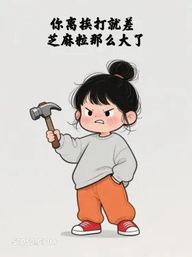 你离挨打就差芝麻粒那么大 小女孩 作精 骚话 撩汉 搞笑文案