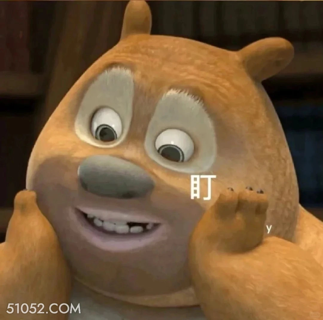 盯 熊出没 动画片 熊大熊二 光头强 搞笑表情
