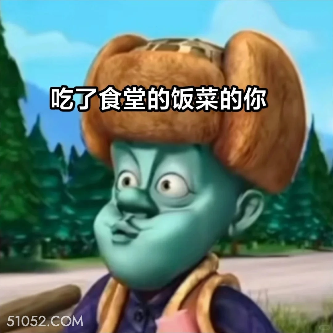 吃了食堂饭菜的你 熊出没 动画片 熊大熊二 光头强 搞笑表情