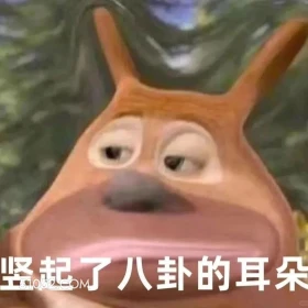 竖起八卦的耳朵 熊出没 动画片 熊大熊二 光头强 搞笑表情