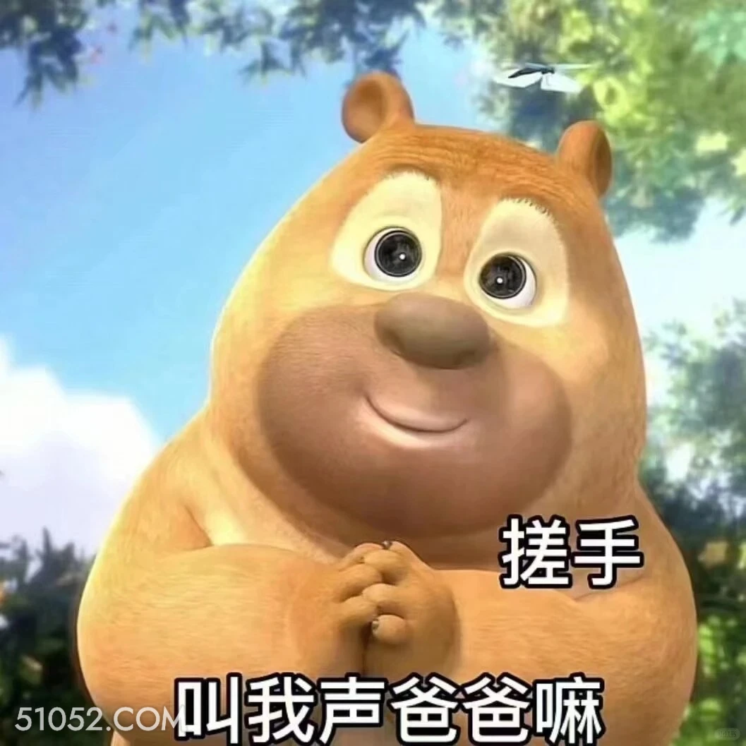 叫我声爸爸 熊出没 动画片 熊大熊二 光头强 搞笑表情