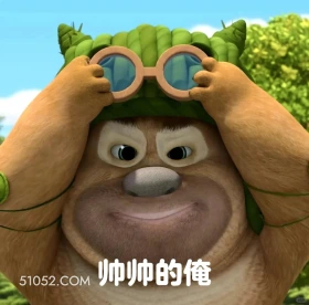 帅帅的俺 熊出没 动画片 熊大熊二 光头强 搞笑表情