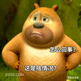 这是啥情况 熊出没 动画片 熊大熊二 光头强 搞笑表情