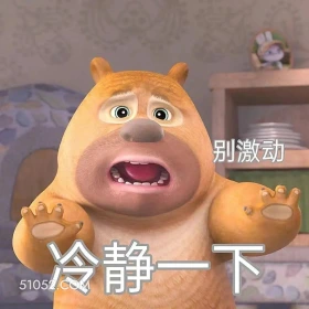 冷静一下 熊出没 动画片 熊大熊二 光头强 搞笑表情