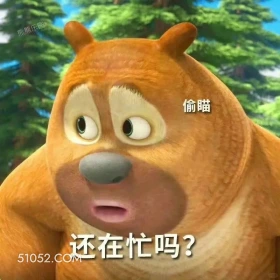 还在忙吗 熊出没 动画片 熊大熊二 光头强 搞笑表情