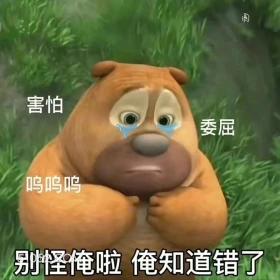 俺知道错了 熊出没 动画片 熊大熊二 光头强 搞笑表情