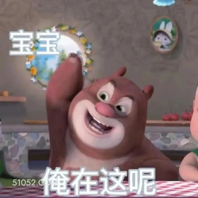 俺在这 熊出没 动画片 熊大熊二 光头强 搞笑表情