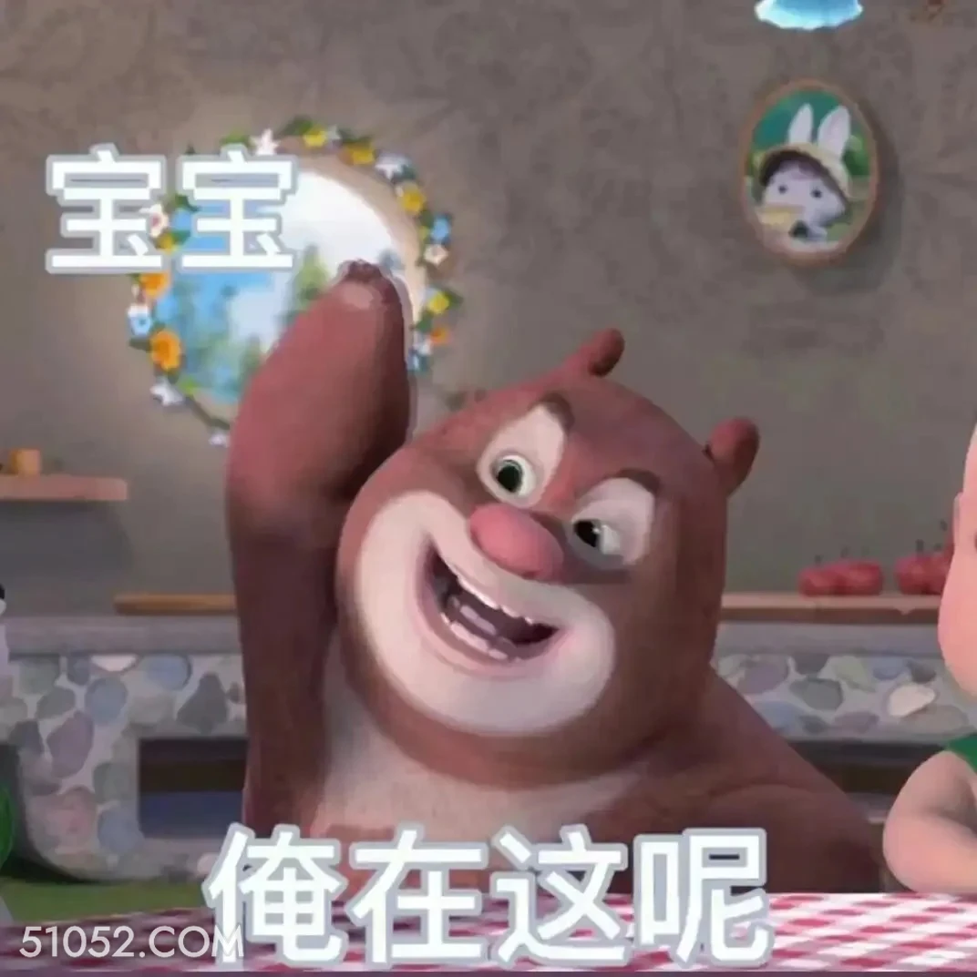 俺在这 熊出没 动画片 熊大熊二 光头强 搞笑表情