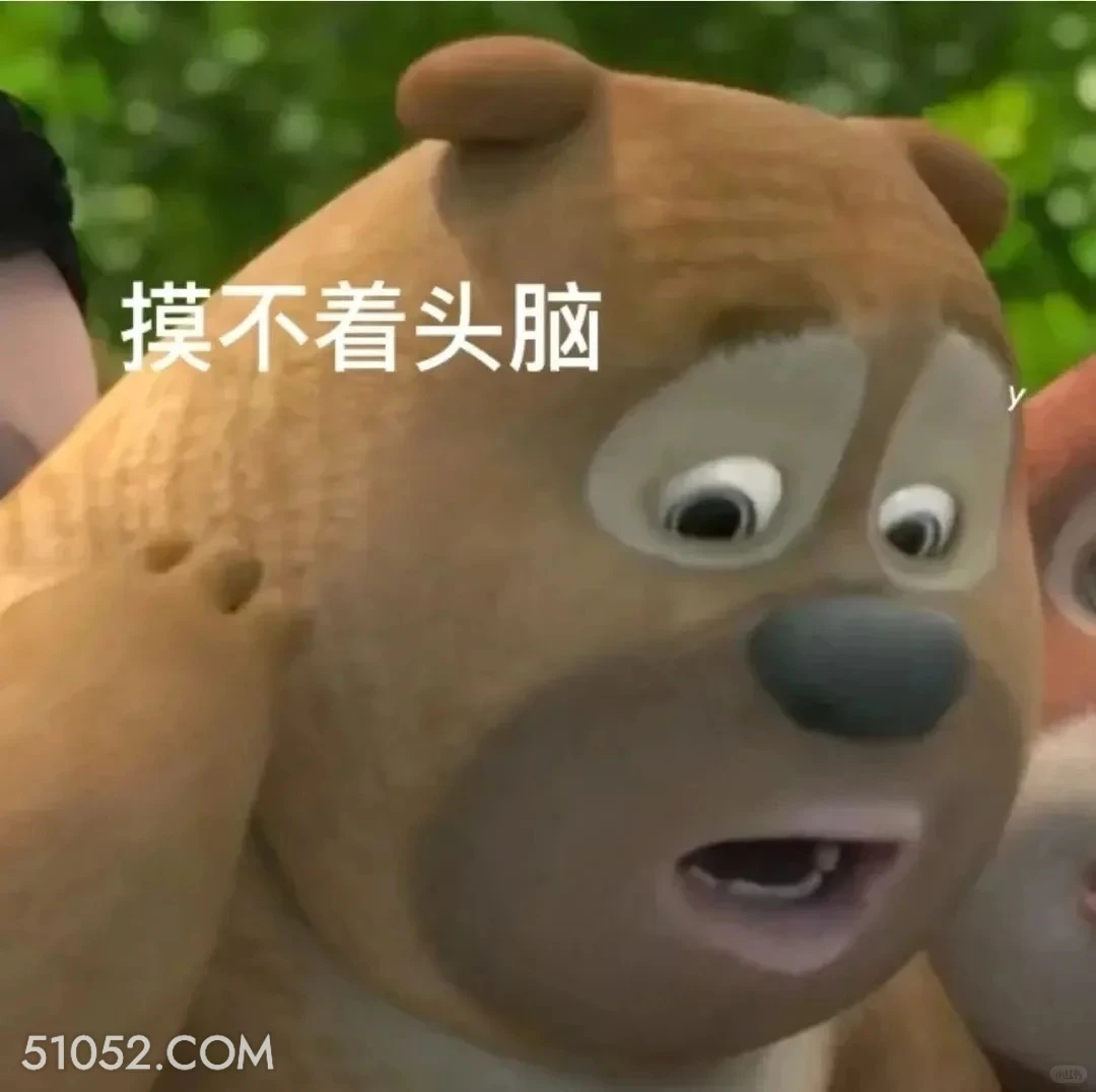 摸不着头脑 熊出没 动画片 熊大熊二 光头强 搞笑表情
