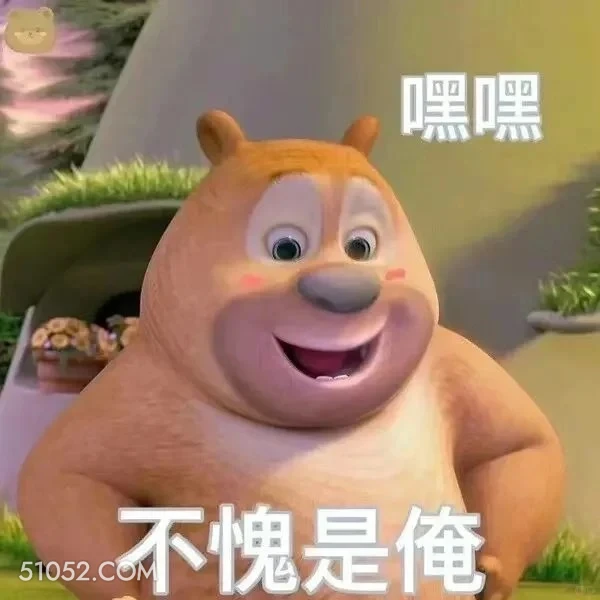 不愧是我 熊出没 动画片 熊大熊二 光头强 搞笑表情