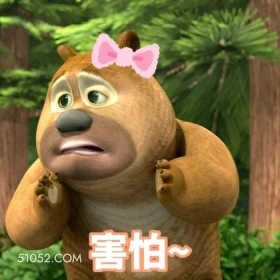 害怕 熊出没 动画片 熊大熊二 光头强 搞笑表情