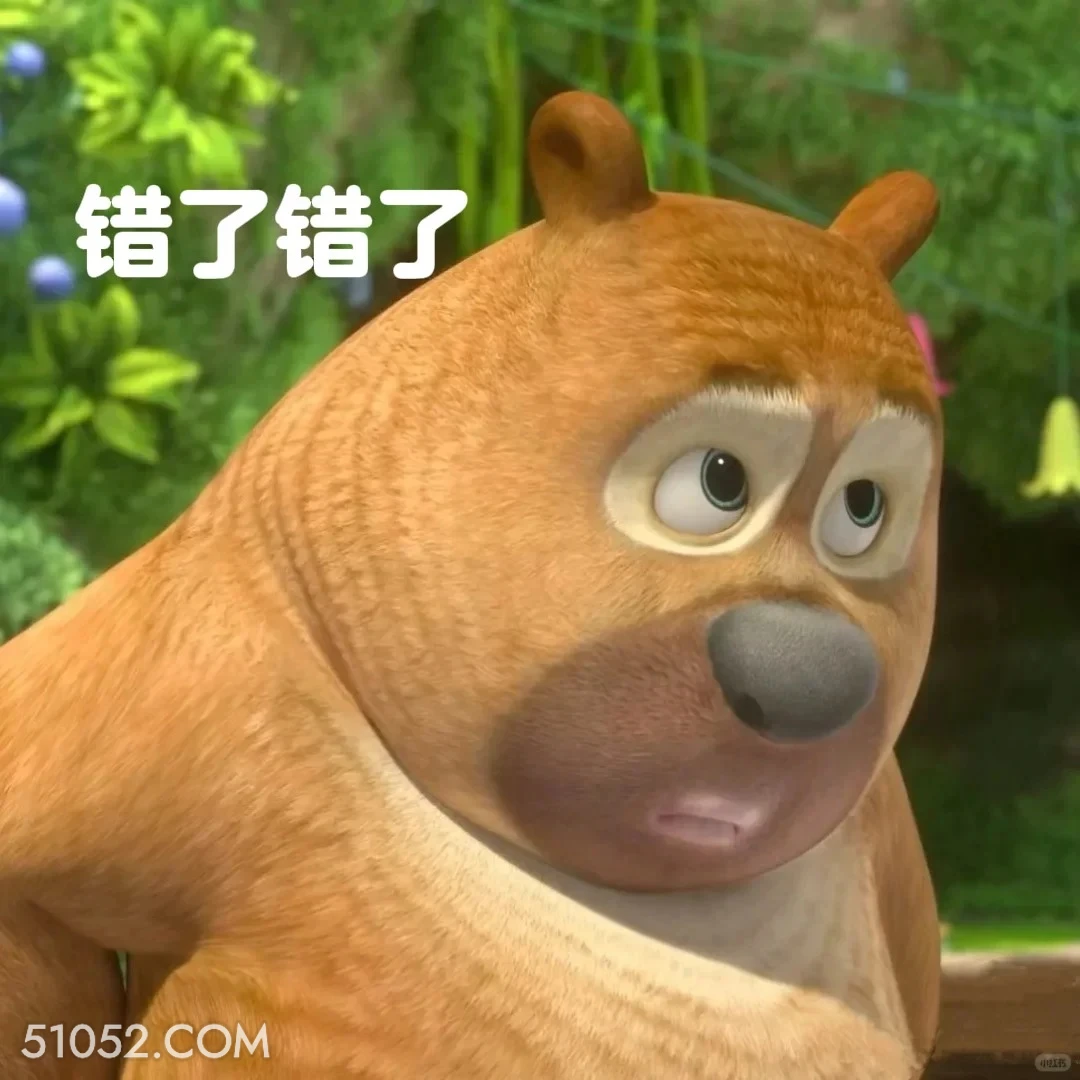 错了错了 熊出没 动画片 熊大熊二 光头强 搞笑表情