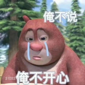 俺不开心 熊出没 动画片 熊大熊二 光头强 搞笑表情