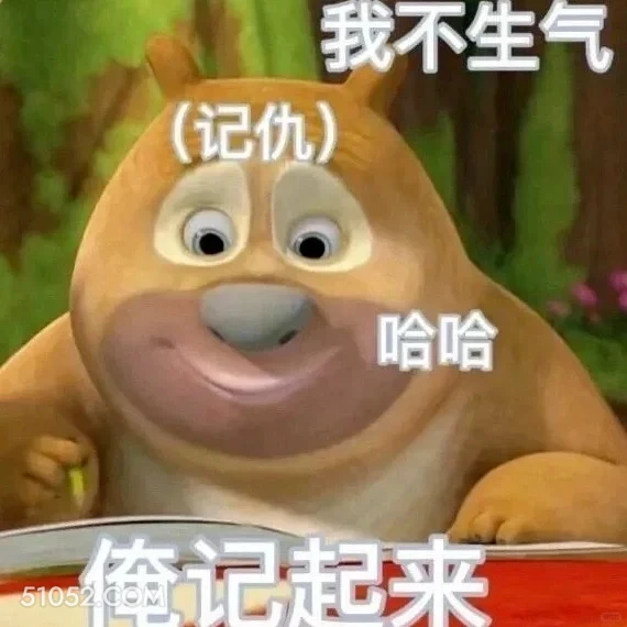 记仇 熊出没 动画片 熊大熊二 光头强 搞笑表情