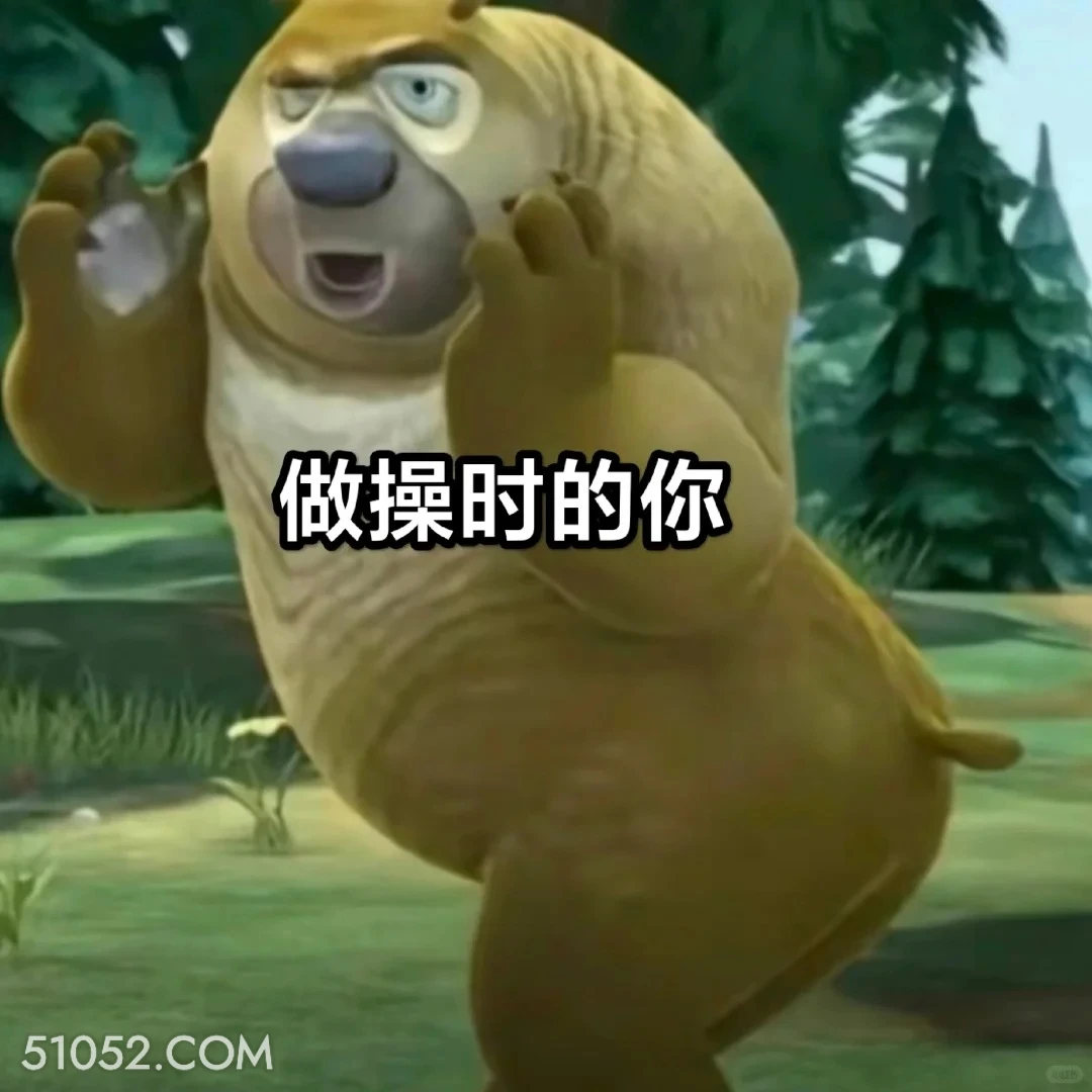 做操时的你 熊出没 动画片 熊大熊二 光头强 搞笑表情