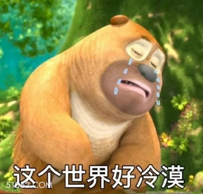 这个世界好冷漠 熊出没 动画片 熊大熊二 光头强 搞笑表情